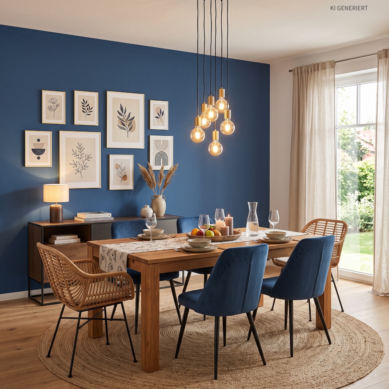 Tiefblau 34440 – Elegante matte Wandfarbe für moderne & stilvolle Wohnräume
