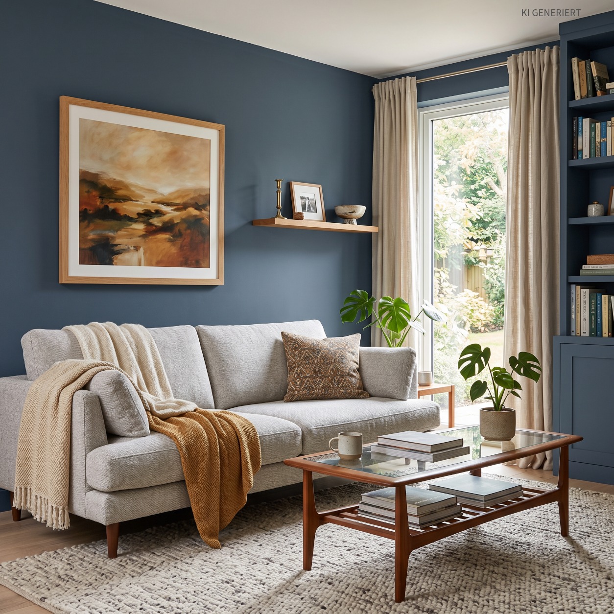 Tiefblau 34440 – Elegante matte Wandfarbe für moderne & stilvolle Wohnräume