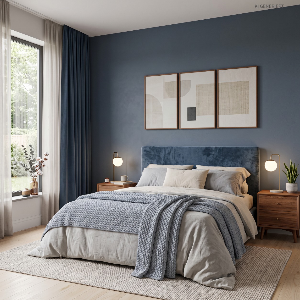 Tiefblau 34440 – Elegante matte Wandfarbe für moderne & stilvolle Wohnräume