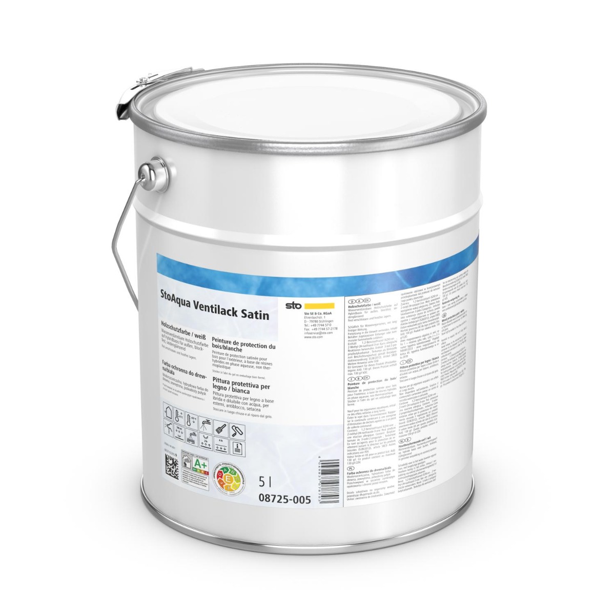 Sto-AquaVentilack Satin-Farbtonklasse I 2,5 Liter-2,5 Liter Dose