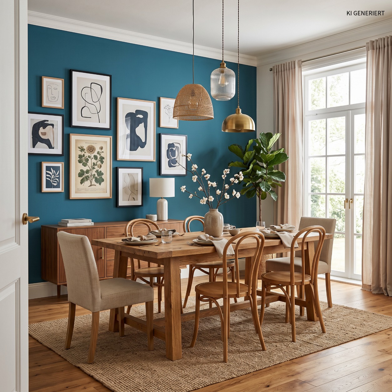 Petrolblau 35302 – Moderne matte Wandfarbe für stilvolle Wohnräume
