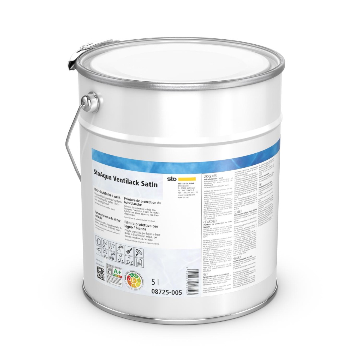 Sto-AquaVentilack Satin-Weiß-2,5 Liter Dose