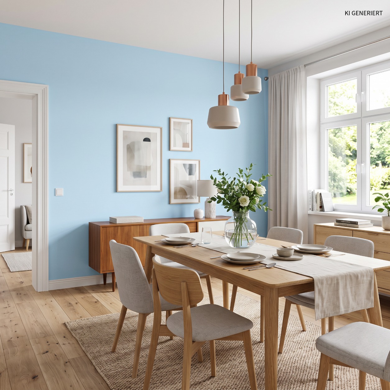Himmelblau 35106 – Frische, matte Wandfarbe für helle & moderne Wohnräume