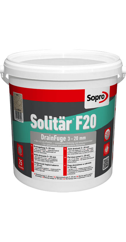 Sopro Solitär® gebrauchsfertiger Pflasterfugenmörtel 12,5 kg (grau) für Fugenbreiten ab 3 mm