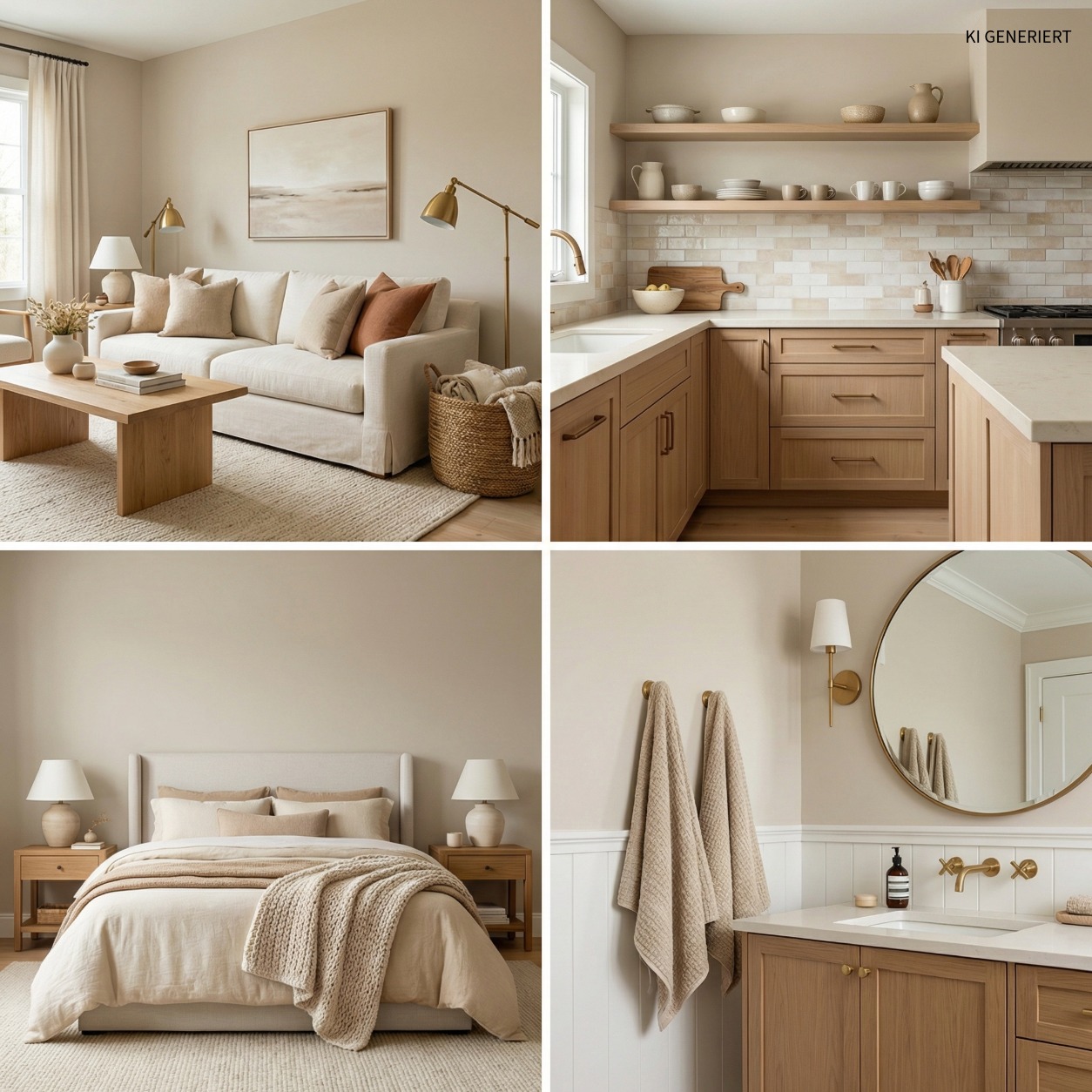 Mandel Greige Y13 90 03 – Moderne matte Wandfarbe in warmem Grau-Beige