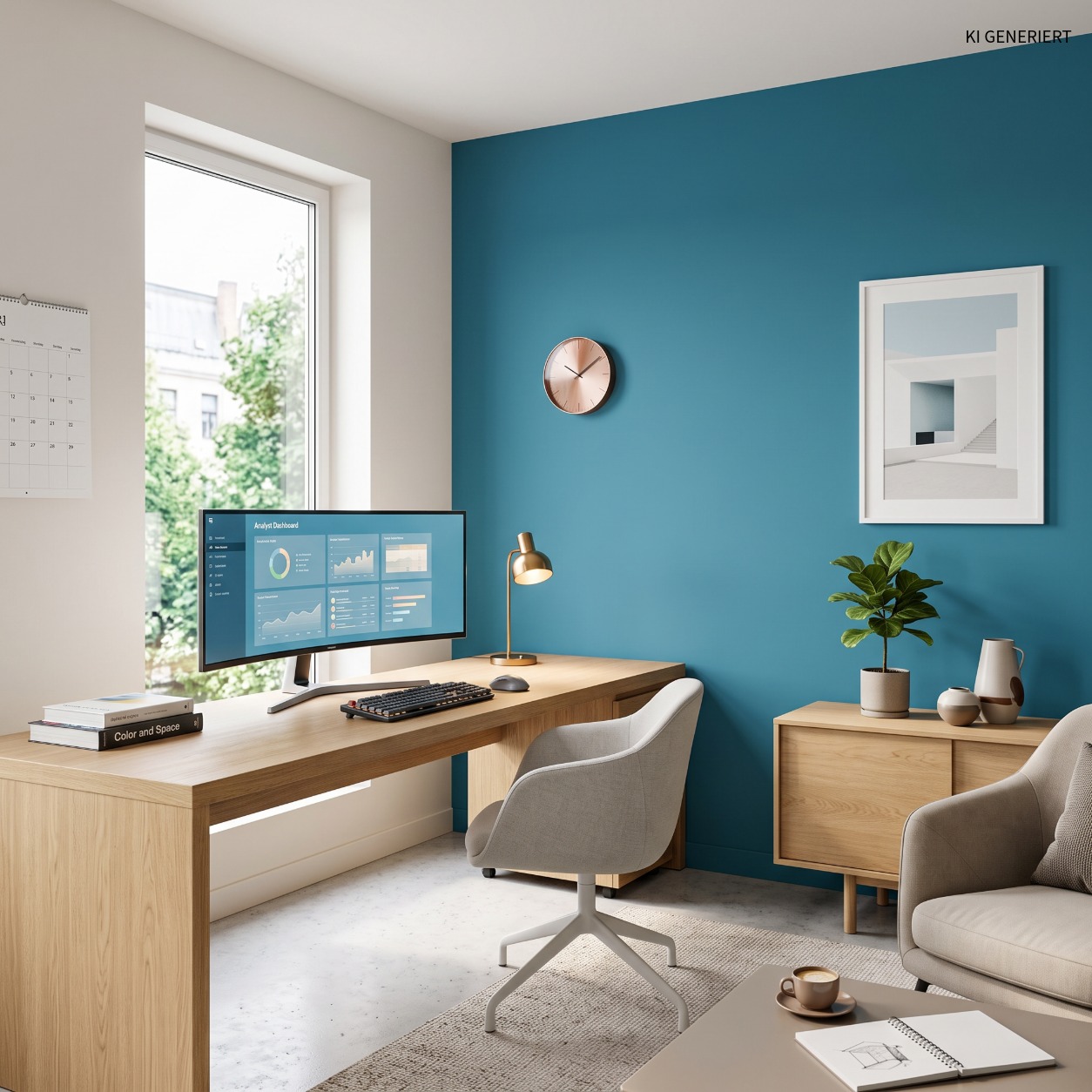 Petrolblau 35302 – Moderne matte Wandfarbe für stilvolle Wohnräume