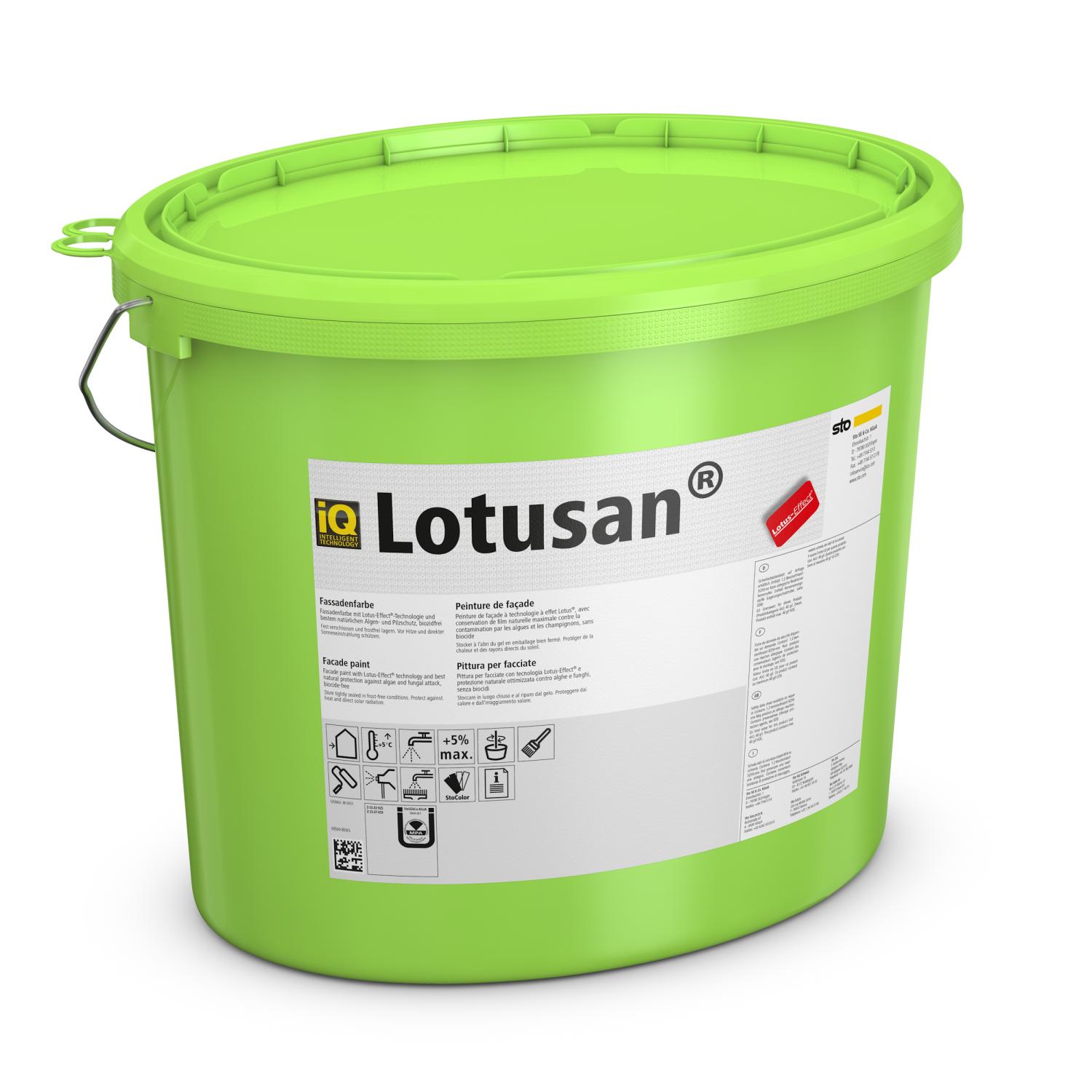 Sto Lotusan® Fassadenfarbe - selbstreinigend, vorbeugend gegen Algen & Pilzbefall Sto Lotusan® Fassadenfarbe - selbstreinigend, vorbeugend gegen Algen & Pilzbefall