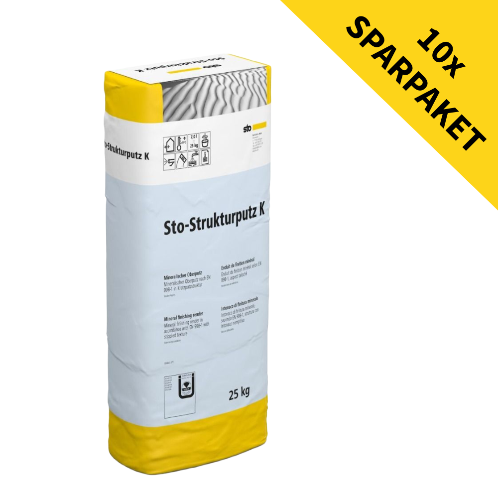 Sparpaket - Sto-Strukturputz K-Weiß-2,0 -10 Sack á 25 kg