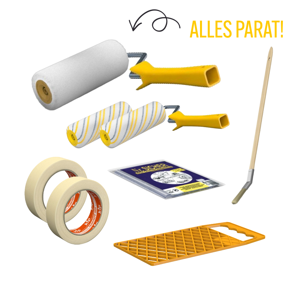 Malerset groß – Umfangreiches Profi-Maler-Set für Innenarbeiten